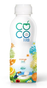 100% Coconut water fresh with orange