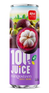 100% JUICE mangosteen juice drink 320ml sleek can