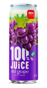 100 JUICE red grape  juice drink 320ml sleek can