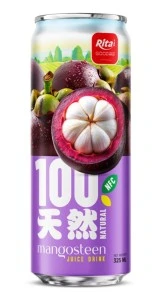 100 Natural Mangosteen Juice Drink 325ml sleek can
