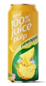 100% Pineapple Juice with Pulp 500ml Cans Rita Brand