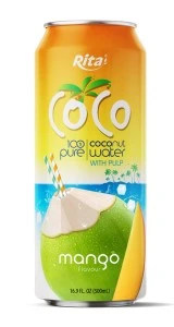 100% pure Coconut water with Pulp and mango