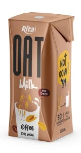 100% vegan Oat Milk drink coffee flavor
