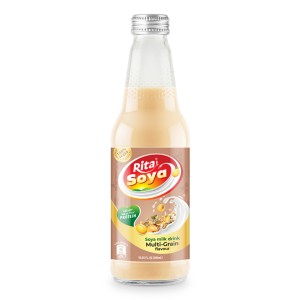 100 vegan  Rita Soya milk drink multi-grain 10.05 fl oz glass bottle