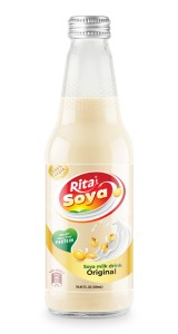 100 vegan Rita Soya milk drink original 10.05 fl oz glass bottle