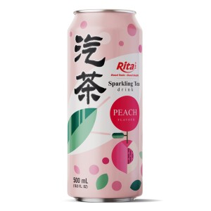 16.9 fl oz Can Sparkling Tea Drink mix Peach Flavor
