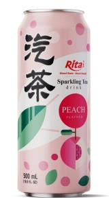 16.9 fl oz Can Sparkling Tea Drink mix Peach Flavor