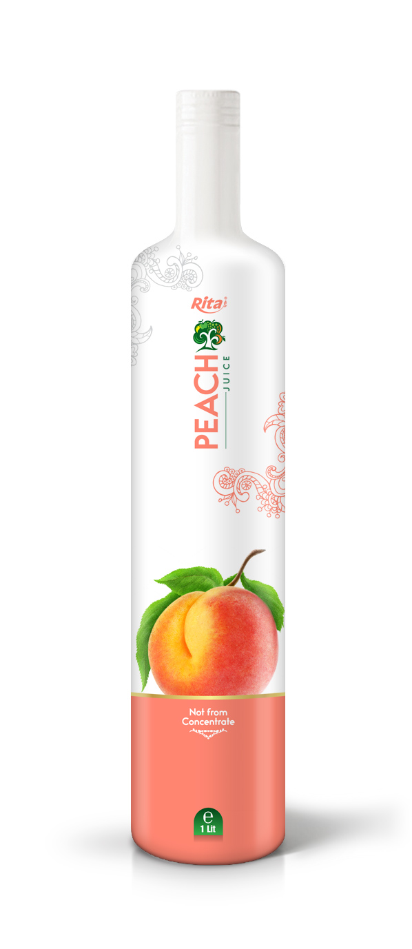 1L Glass bottle Peach Fruit Juice