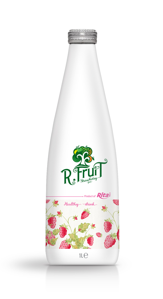1L Glass bottle Strawberry Juice