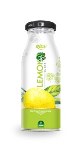 200ml Glass bottle Lemon Juice white label 200ml Glass bottle Lemon Juice white label
