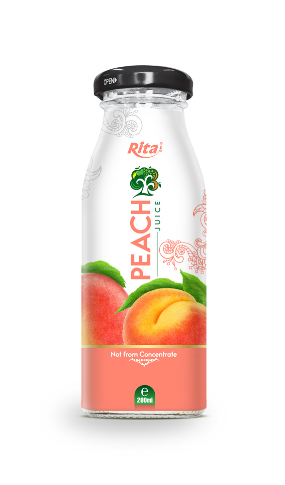 200ml Glass bottle Peach Juice