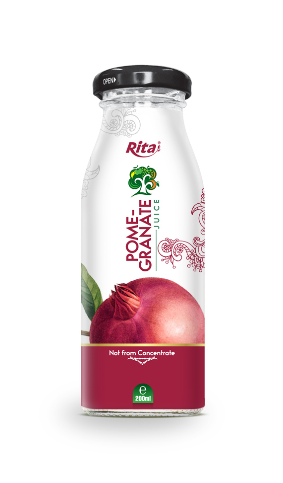 200ml Glass bottle Pomegranate Juice