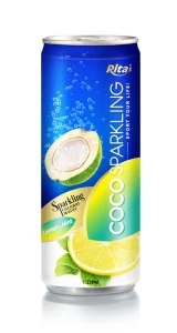 250m Alu Can Lemon & Mint Flavour Sparkling Coconut Water