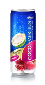 250ml Alu Can Pomegranate Flavour Sparkling Coconut Water 250ml Alu Can Pomegranate Flavour Sparkling Coconut Water