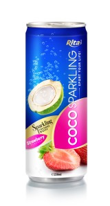 250ml Alu Can Strawberry Flavour Sparkling Coconut Water 250ml Alu Can Strawberry Flavour Sparkling Coconut Water