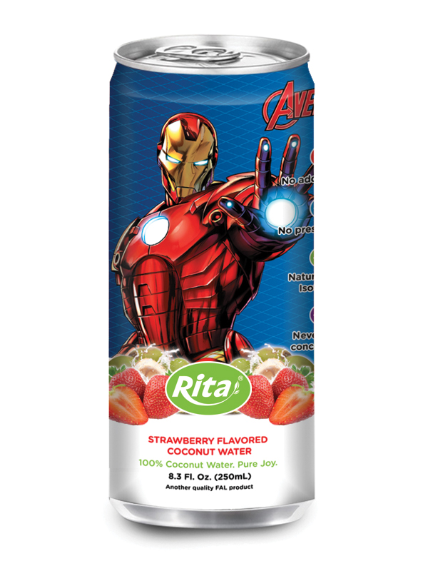 250ml Aluminum can Strawberry Flavored Coconut Water