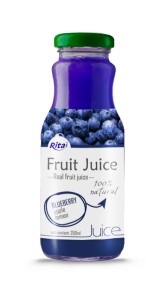 250ml Glass Bottle Blueberry Juice