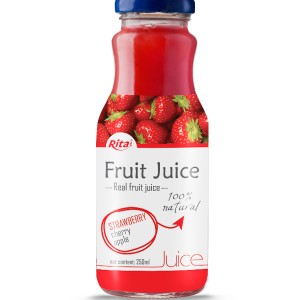 250ml Glass Bottle Strawberry Juice