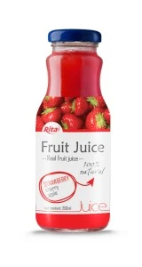 250ml Glass Bottle Strawberry Juice
