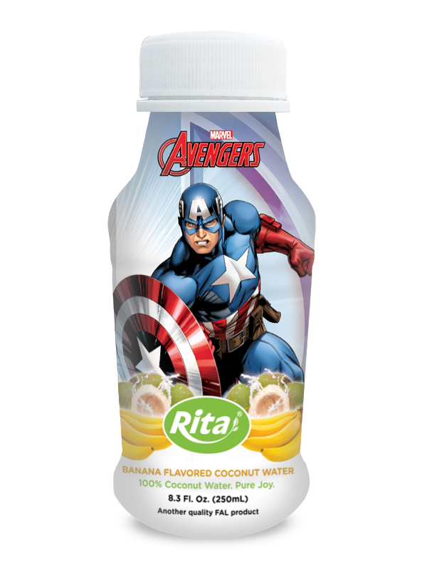 250ml PP bottle Banana Flavored  Coconut Water