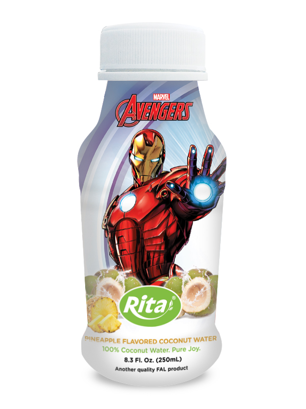 250ml PP bottle Pineapple Flavored Coconut Water