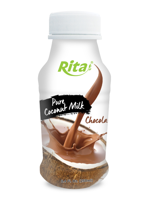 250ml PP bottle Pure Coconut Milk with Chocolate