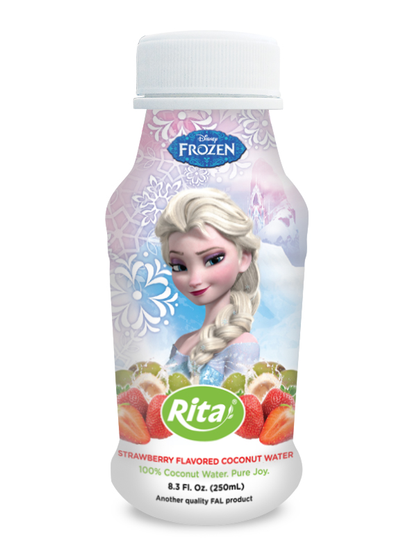 250ml PP bottle Strawberry Flavored Coconut Water