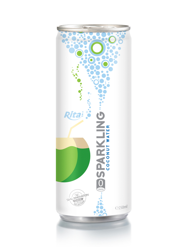 250ml Slim Alu Can Sparkling Coconut Water 4