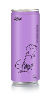 250ml aluminum can Grape Juice