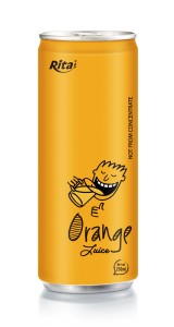 250ml aluminum can Orange Juice
