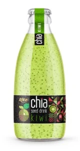 250ml glass bottle Chia seed drink with kiwi flavor RITA brand