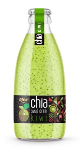 Rita Brand Chia Seed Drink With Kiwi Flavor 250ml Glass Bottle 