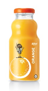 RITA 250ml glass bottle orange fruit juice 