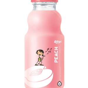 250ml glass bottle peach juice