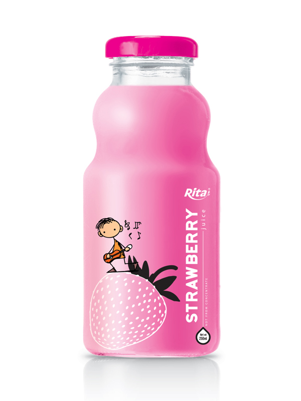 250ml glass bottle strawberry juice
