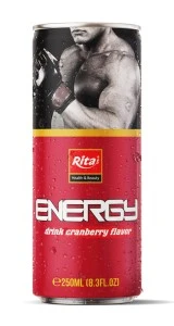 250ml slim can Energy with Cranberry