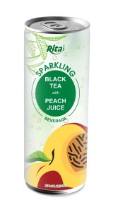 250ml sparkling black tea with peach juice