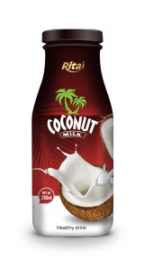 280ml Glass bottle Coconut Milk white label