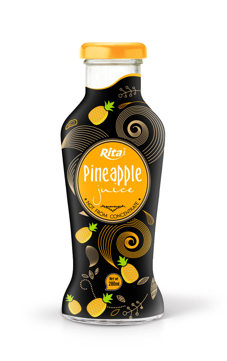 280ml Glass bottle Pineapple Juice