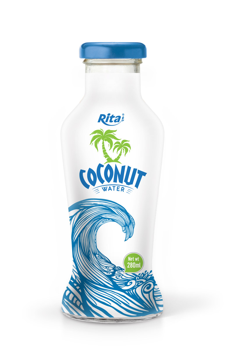 280ml Glass bottle Pure Coconut Water