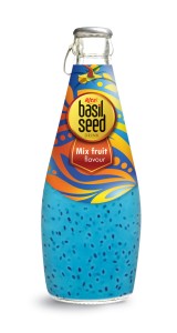 290ml basil seed drink with mix fruit