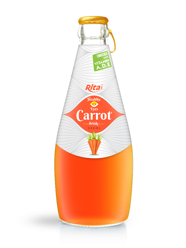 290ml glass bottle  carrot drink