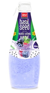 290ml glass bottle basil seed blueberry