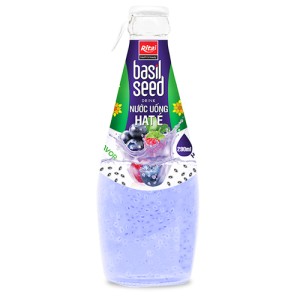 290ml glass bottle basil seed blueberry