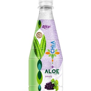 300ml Pet bottle Grape flavor Chia seed with aloe vera