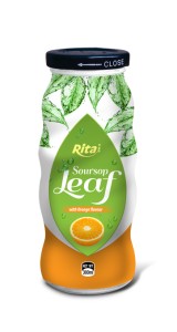300ml soursop juice and leaf tea drink with orange flavour