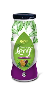 300ml soursop juice and leaf green tea drink with passion fruit flavour