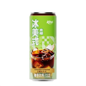 315ml sleek can Iced Americano coffee drink green coconut