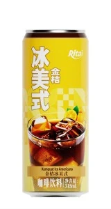 315ml sleek can Iced Americano coffee drink with kumquat