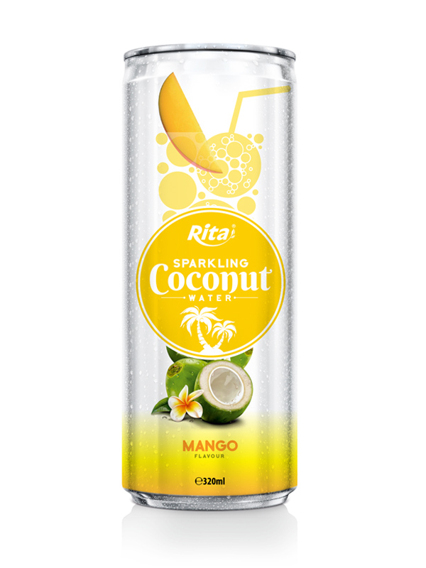 320m Alu Can Mango Flavour Sparkling Coconut Water
